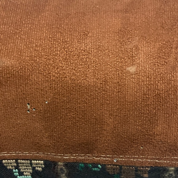 Vintage Floral Patterned Barrel Needlepoint Women's Bag - Picture 8 of 14